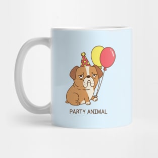 Funny Grumpy Bulldog Party Animal Mug